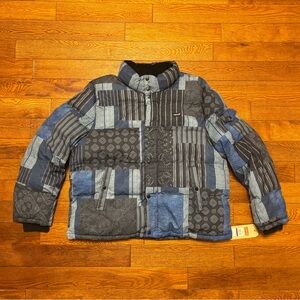 Men’s Levi’s Blue Camo Patch Puffer Jacket XXL NWT